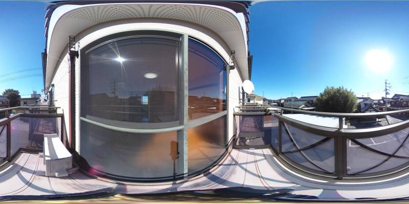 パノラマ画像バルコニー