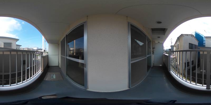 パノラマ画像バルコニー