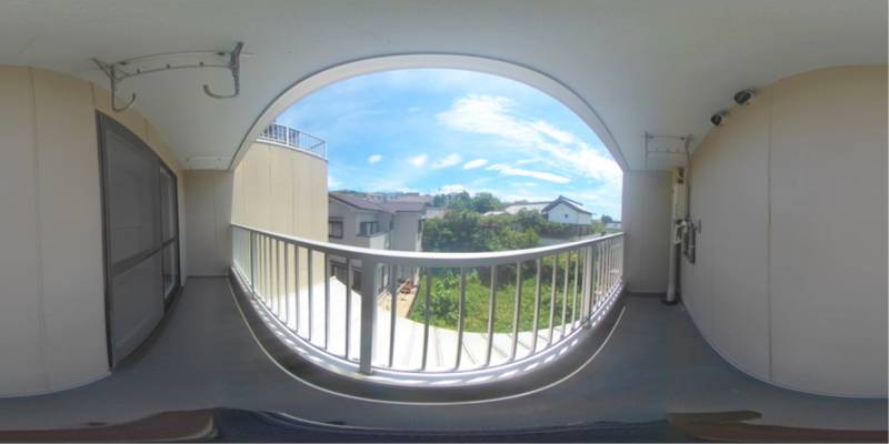 パノラマ画像バルコニー