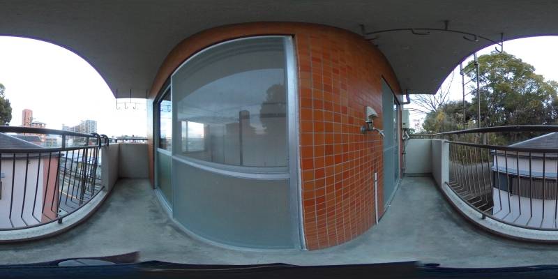 パノラマ画像バルコニー