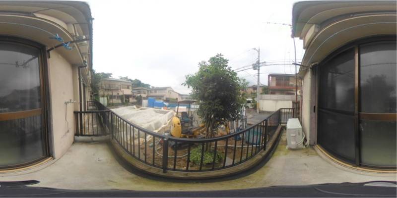 パノラマ画像バルコニー