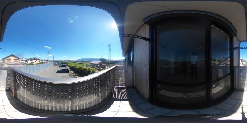 パノラマ画像バルコニー