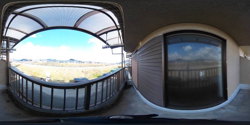 パノラマ画像バルコニー