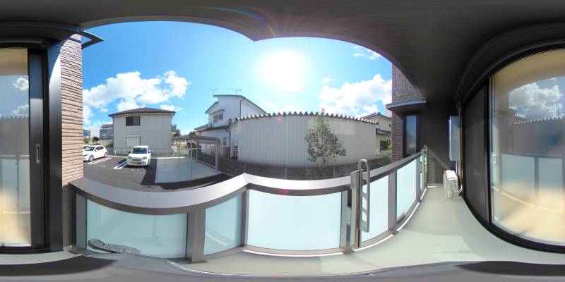 パノラマ画像バルコニー