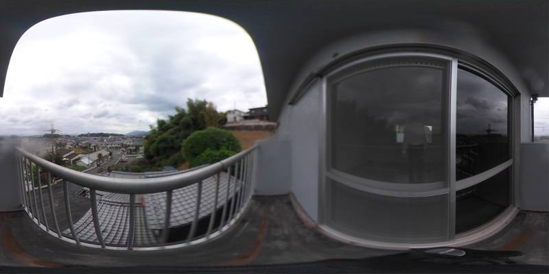 パノラマ画像バルコニー