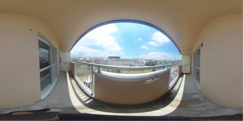 パノラマ画像バルコニー