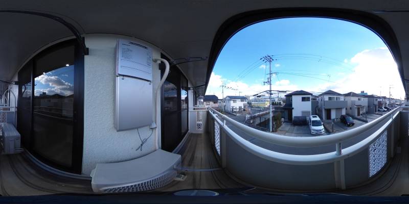 パノラマ画像バルコニー