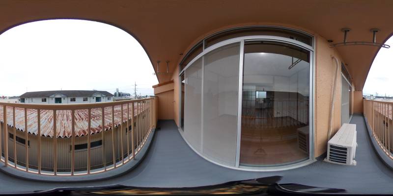 パノラマ画像バルコニー