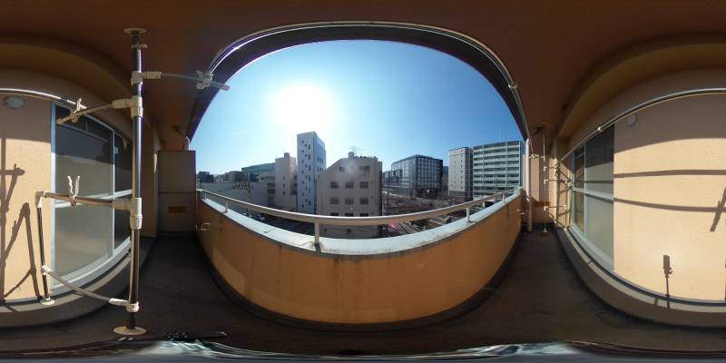 パノラマ画像バルコニー