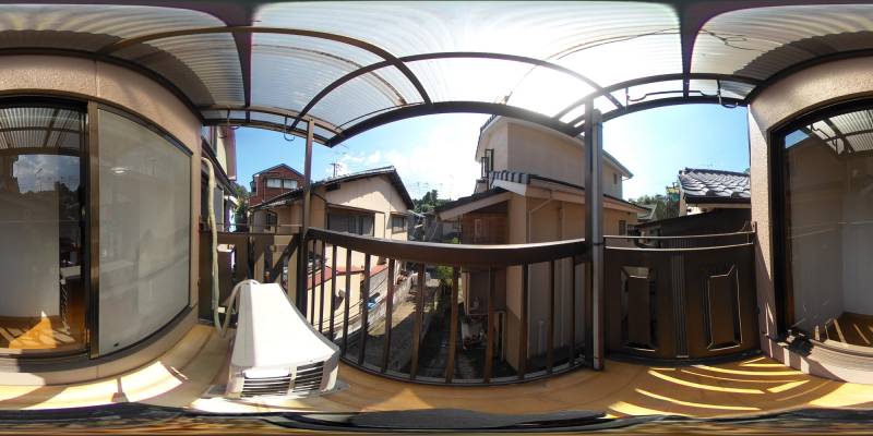 パノラマ画像バルコニー