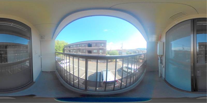 パノラマ画像バルコニー