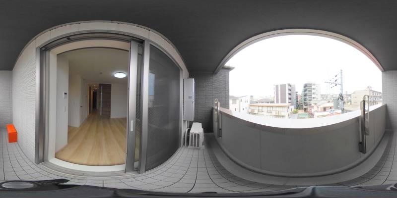 パノラマ画像バルコニー