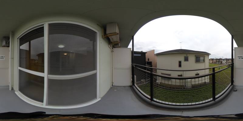 パノラマ画像バルコニー