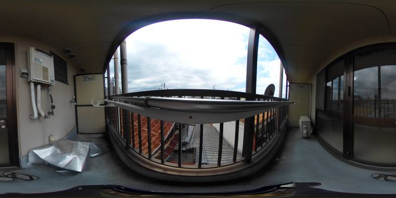 パノラマ画像バルコニー