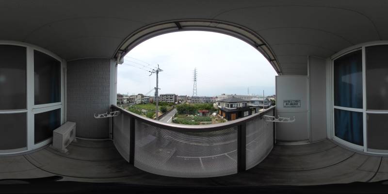 パノラマ画像バルコニー