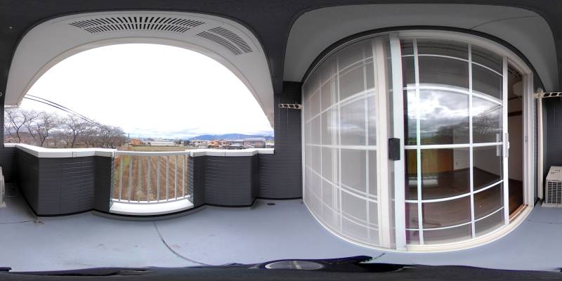 パノラマ画像バルコニー