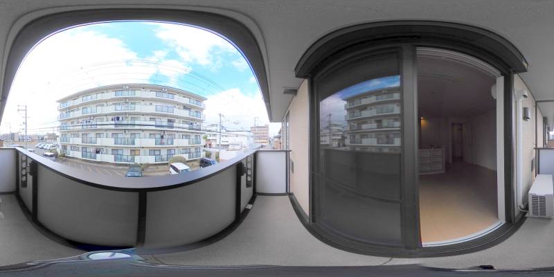 パノラマ画像バルコニー