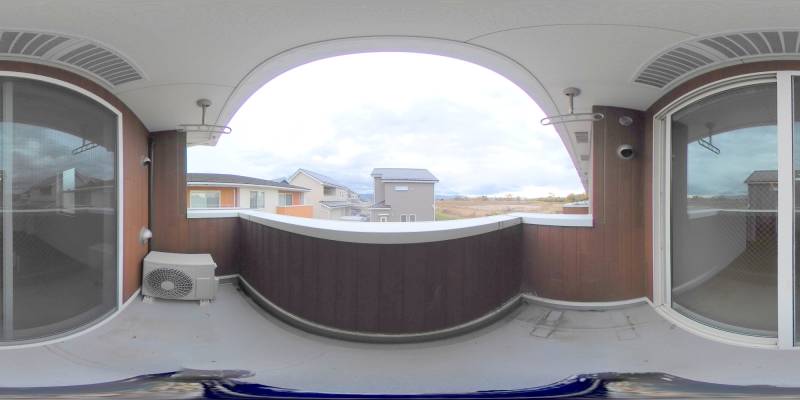 パノラマ画像バルコニー