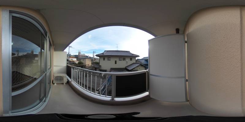 パノラマ画像バルコニー