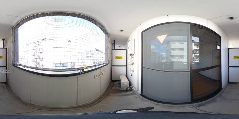 パノラマ画像バルコニー