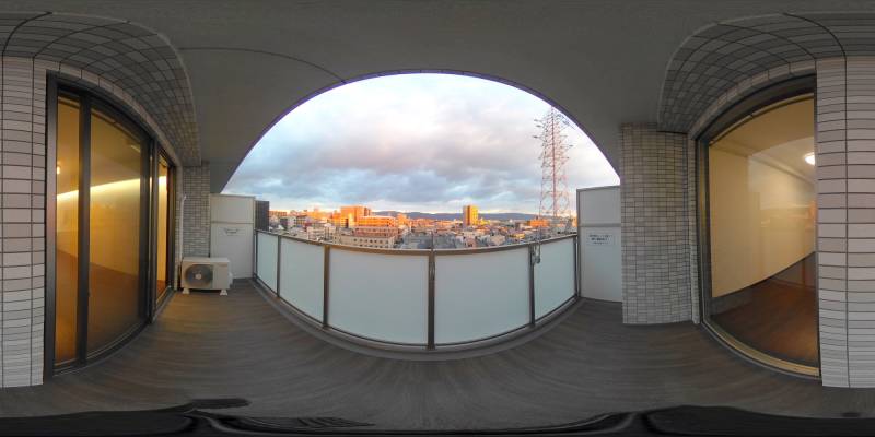 パノラマ画像バルコニー