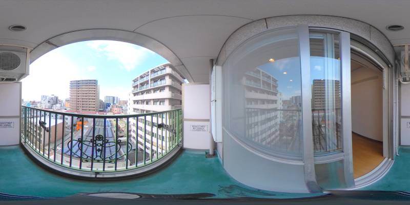 パノラマ画像バルコニー