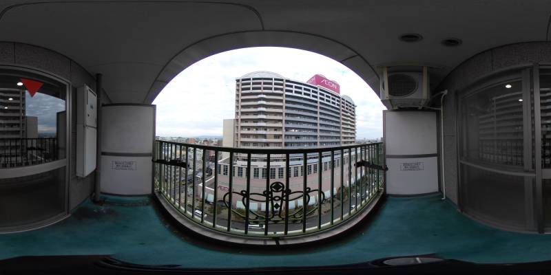 パノラマ画像バルコニー