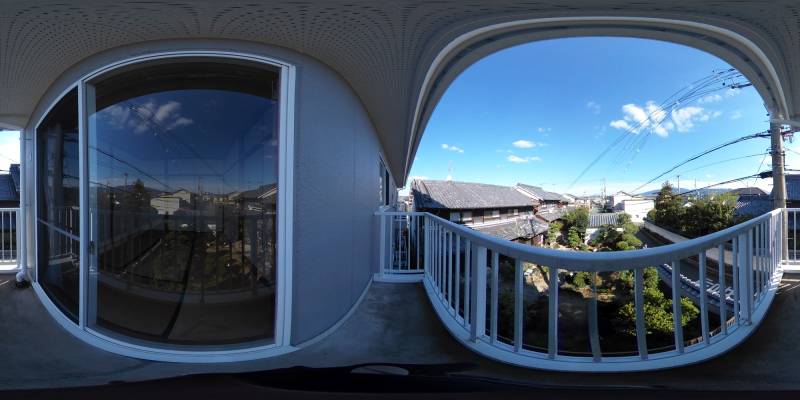 パノラマ画像バルコニー