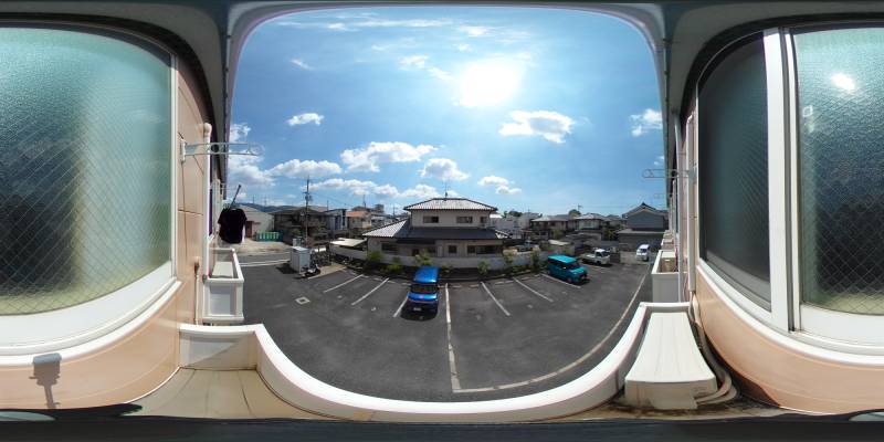 パノラマ画像バルコニー