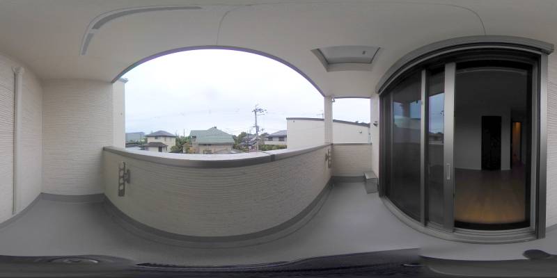 パノラマ画像バルコニー