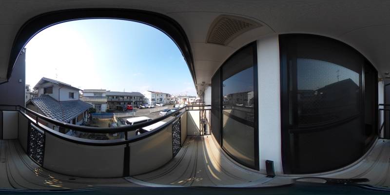 パノラマ画像バルコニー
