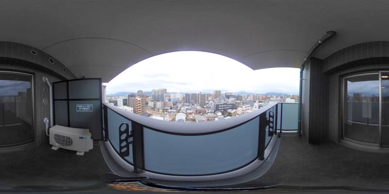 パノラマ画像バルコニー