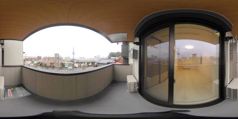 パノラマ画像バルコニー