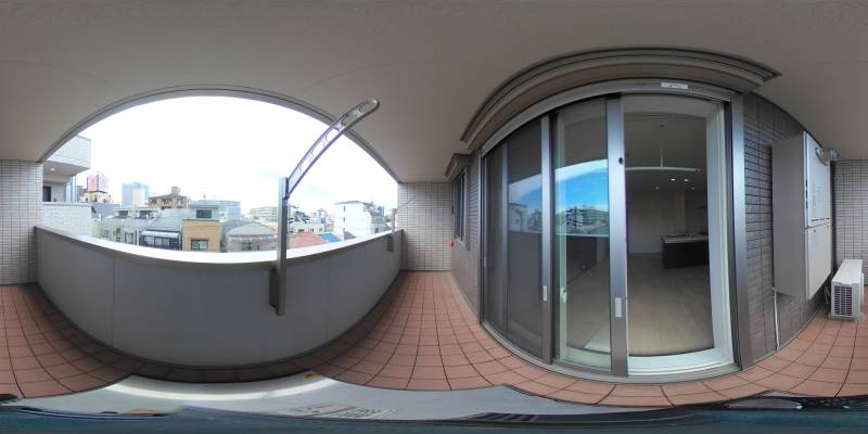 パノラマ画像バルコニー