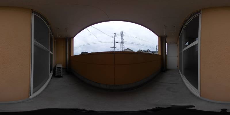 パノラマ画像バルコニー