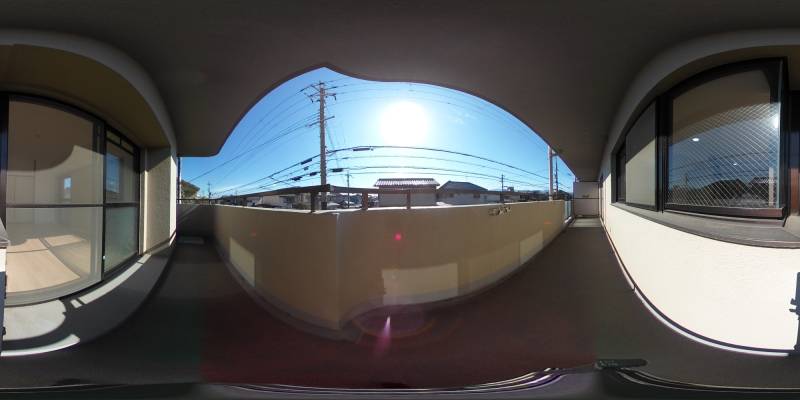 パノラマ画像バルコニー