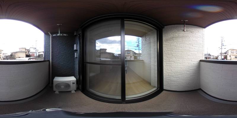 パノラマ画像バルコニー