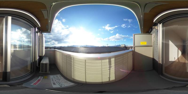 パノラマ画像バルコニー