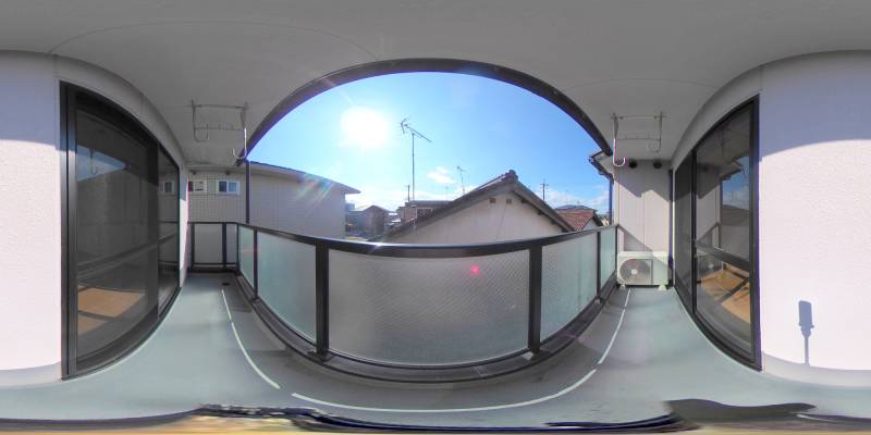 パノラマ画像バルコニー