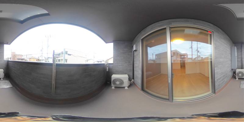 パノラマ画像バルコニー