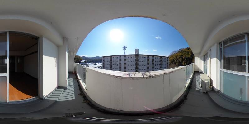 パノラマ画像バルコニー