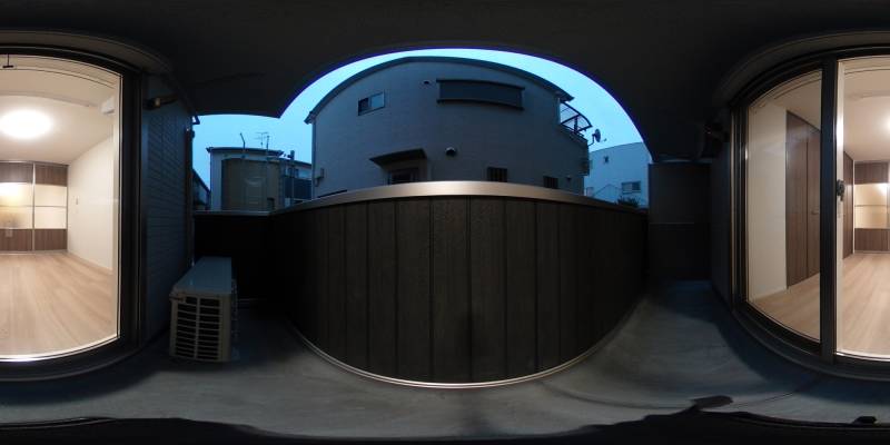 パノラマ画像バルコニー