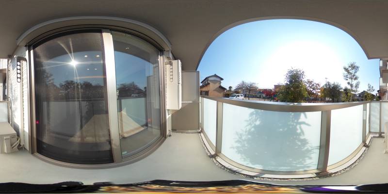 パノラマ画像バルコニー