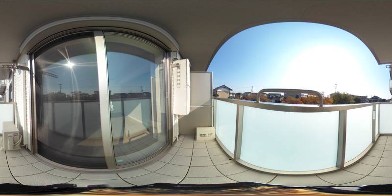 パノラマ画像バルコニー