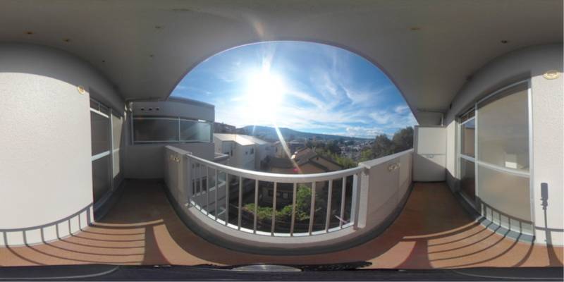 パノラマ画像バルコニー