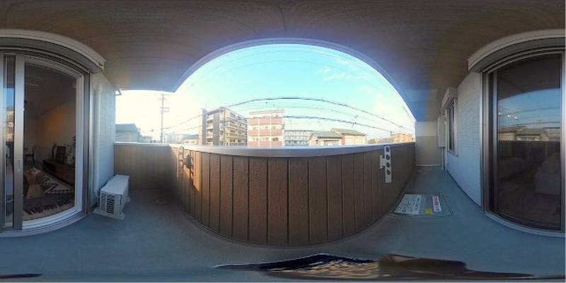 パノラマ画像バルコニー