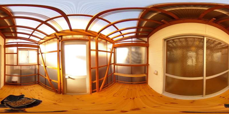 パノラマ画像バルコニー