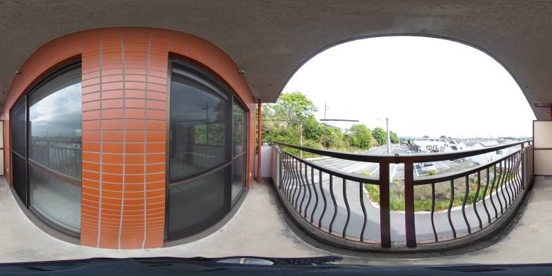 パノラマ画像バルコニー