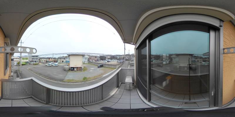 パノラマ画像バルコニー