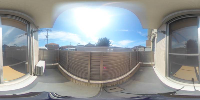 パノラマ画像バルコニー